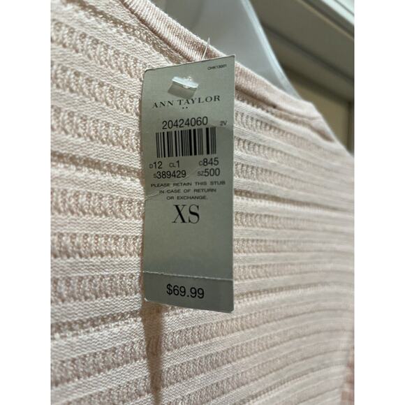 NWT Ann Taylor Factory Zip Up Cardigan Size XS Nude Neutral Color - Picture 6 of 7